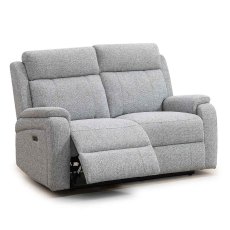 Formello 2 Seater Electric Reclining Sofa Fabric Silver Formello 2 Seater Electric Reclining Sofa Fabric Silver