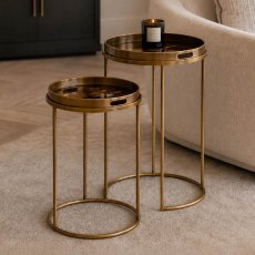 Solene Nest of Tables (2) Gold Solene Nest of Tables (2) Gold