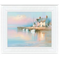 Pastel Cottage 65cm x 55cm Picture By Irene Glenys White Frame Pastel Cottage 65cm x 55cm Picture By Irene Glenys White Frame