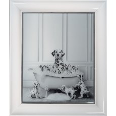 Dalmatians in the Bath 63cm x 53cm Picture White Frame Dalmatians in the Bath 63cm x 53cm Picture White Frame