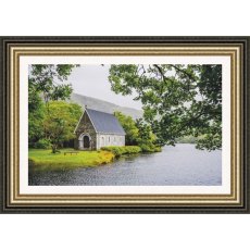 Gougane Barra 78cm x 58cm Picture Black & Gold Frame