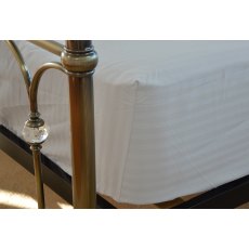 Hotel Stripe Fitted Sheet (15") (Multiple Sizes & Colours)