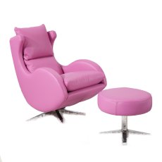 Lenny Swivel & Rocking Armchair Ciervo Leather Lenny Swivel & Rocking Armchair Ciervo Leather
