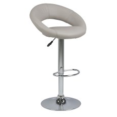 Plump High/Low Gas Lift Bar Stool Faux Leather Taupe Plump High/Low Gas Lift Bar Stool Faux Leather Taupe