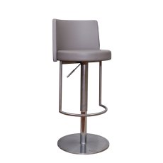 Monza High Bar Stool Faux Leather Taupe Monza High Bar Stool Faux Leather Taupe