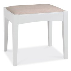 Lipari White Painted Bedroom Stool With Upholstered Seat Pad Lipari White Painted Bedroom Stool With Upholstered Seat Pad