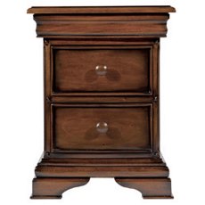 Normandie 3 Drawer Bedside Locker Mahogany
