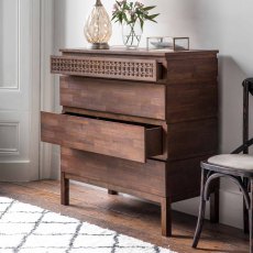 Jaipur 4 Drawer Chest of Drawers Dark Brown