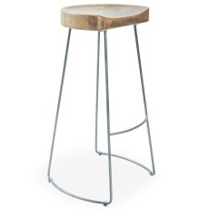 Re-Engineered Tractor Seat High Bar Stool Mango Re-Engineered Tractor Seat High Bar Stool Mango