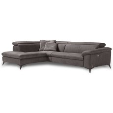 Martine 4+ Seater Sofa With Chaise LHF + 1 Electric Reclining Position Microfibre Fabric Martine 4+ Seater Sofa With Chaise LHF + 1 Electric Reclining Position Microfibre Fabric