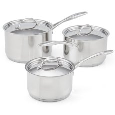 7000 3 Piece Saucepan Set With Stainless Steel Lids