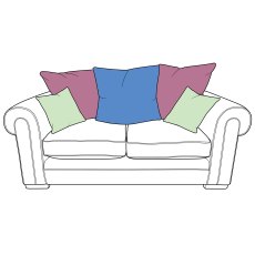 Oceanus 2 Seater Scatter Back Sofa Fabric C Oceanus 2 Seater Scatter Back Sofa Fabric C