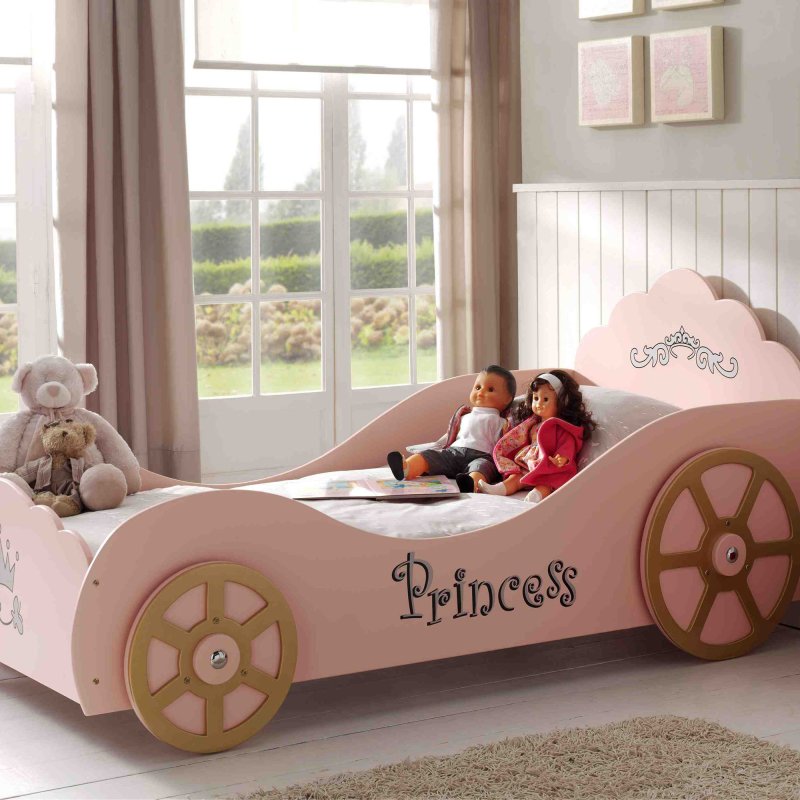 Vipack Princess Pinky Single (90cm) Car Bed Pink Lifestyle