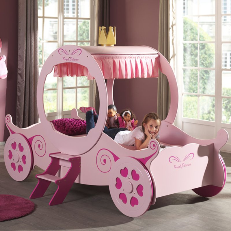 Vipack Princess Kate Single (90cm) Carriage Bed Pink Lifestyle