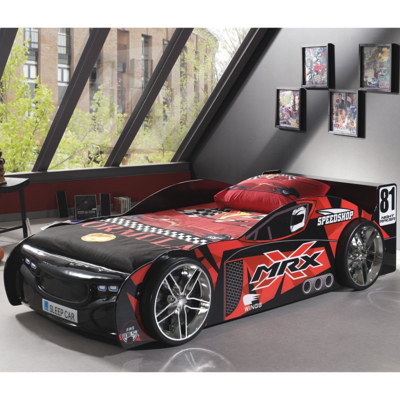 Vipack MRX Single (90cm) Car Bed Black Lifestyle