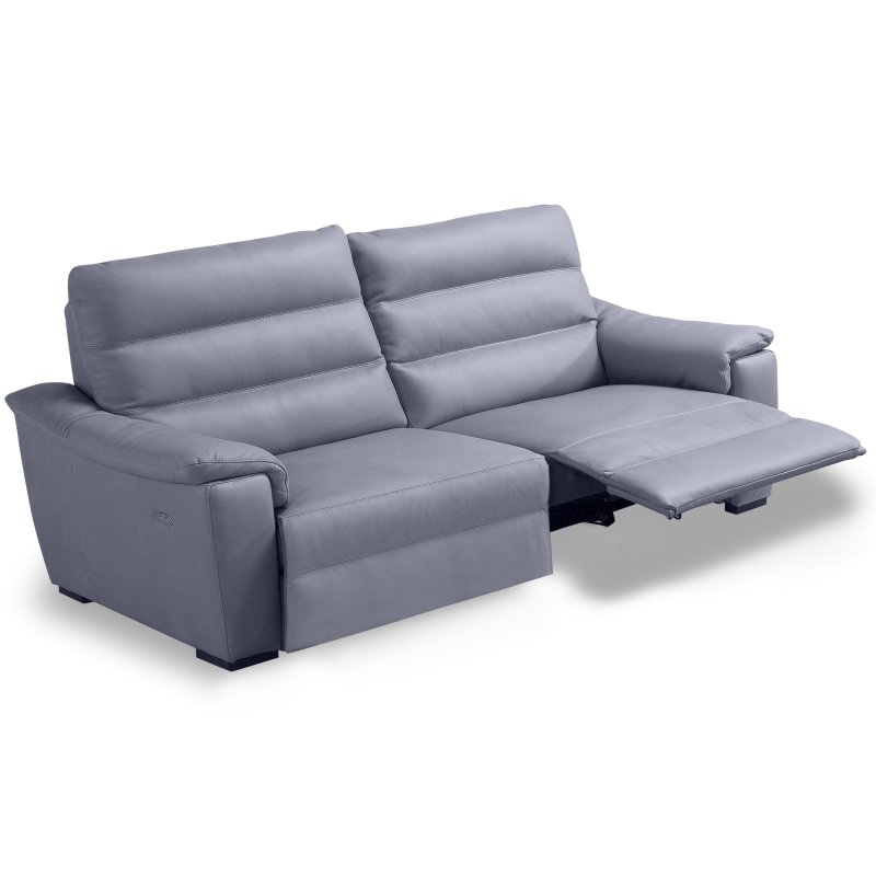 Egoitaliano Marina 3 Seater Sofa With 1 Electric Recliner LHF Leather B