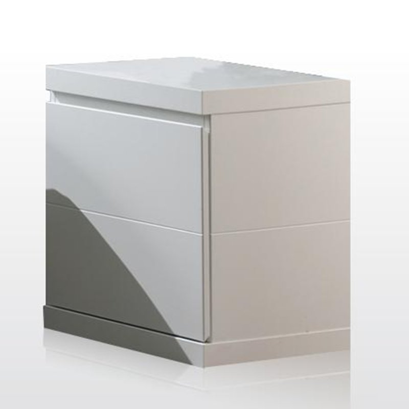 Vipack Lara 2 Drawer Bedside Locker White