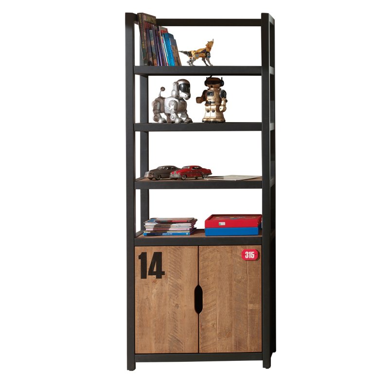 Vipack Alex Bookcase Pine & Black 