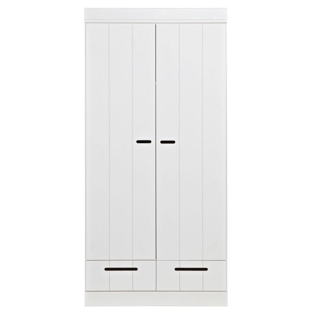 Woood Woood Connect 2 Door 2 Drawers Wardrobe White All