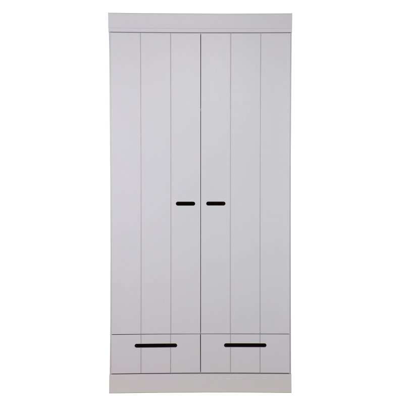 WOOOD Connect 2 Door & 2 Drawers Wardrobe Concrete Grey