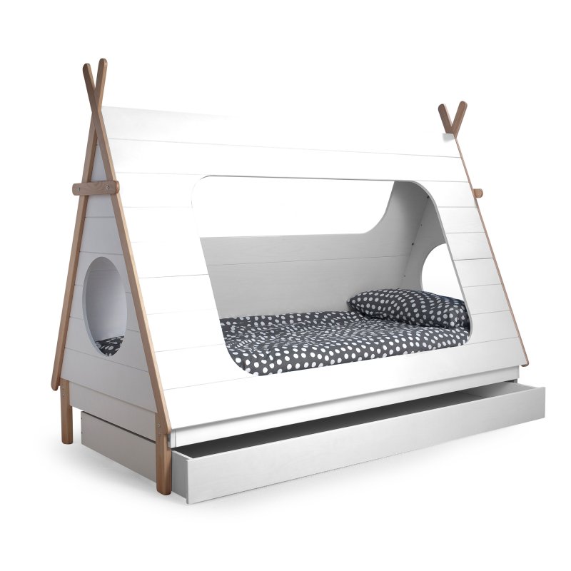 WOOOD Tipi Underbed Storage Drawer White