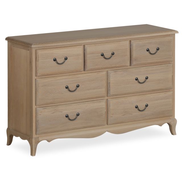 Ellie 4 3 Drawer Chest Of Drawers White Oil With Antique Handles