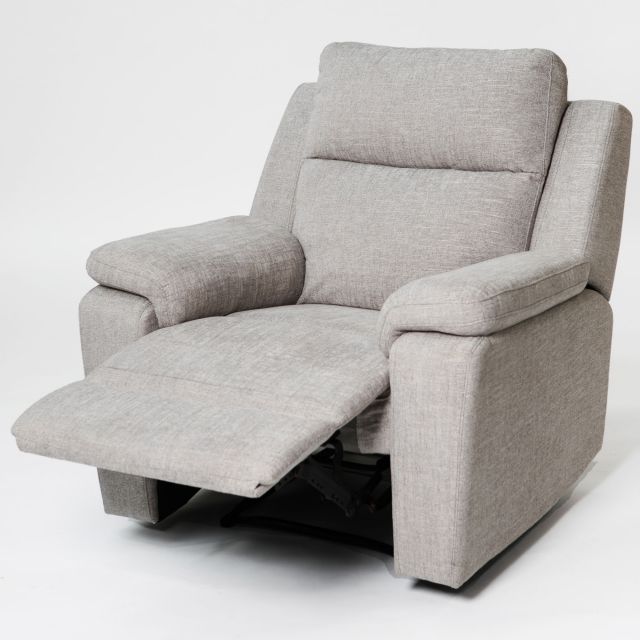 Houston Manual Reclining Armchair Fabric Beige Meubles