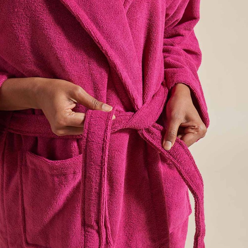 Christy Cosy Bath Robe Large/Extra Large Very Berry Detail