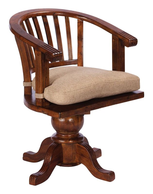 Sandani Reclaimed Timber Rotating Office Chair