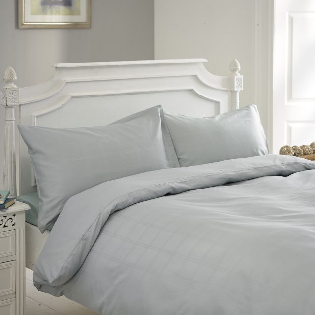 The Lyndon Company Milan King Size Duvet Cover Set Duck Egg Duvet