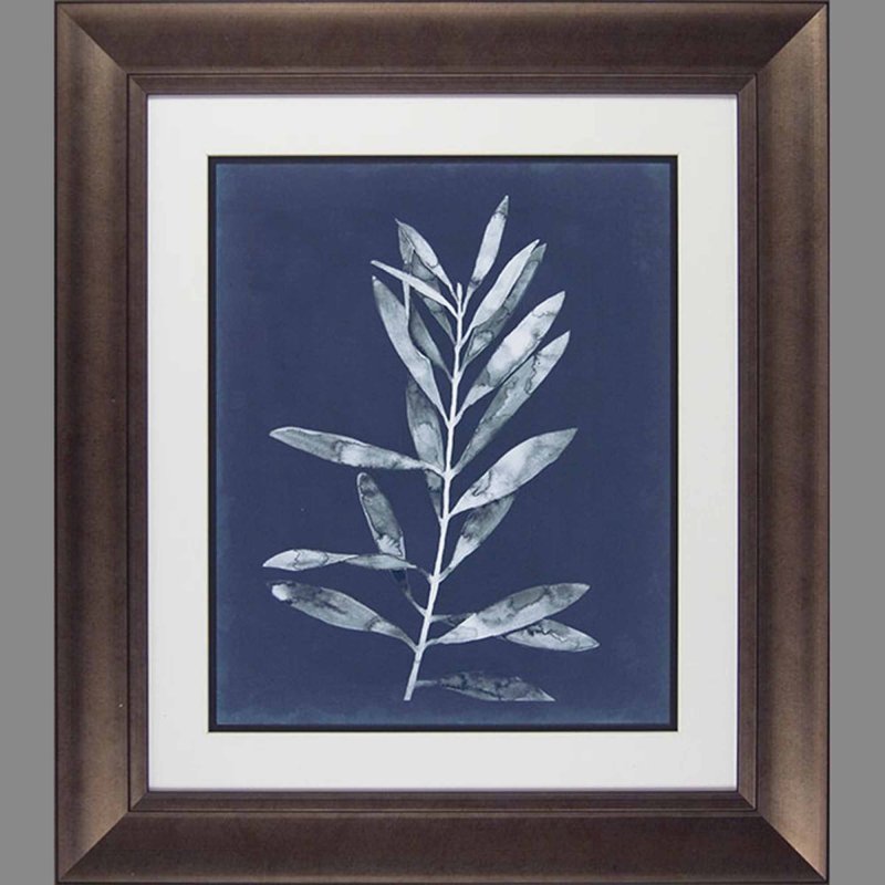 Camelot Midnight Leaves I 58cm x  67cm Picture Brown Frame