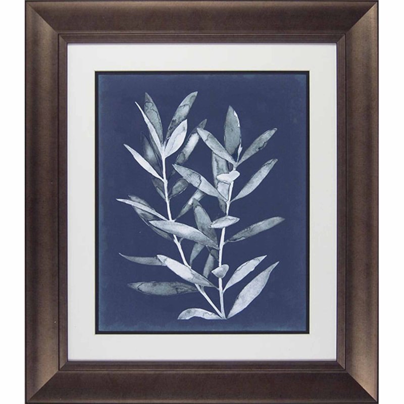 Camelot Midnight Leaves II 58cm x  67cm Picture Brown Frame
