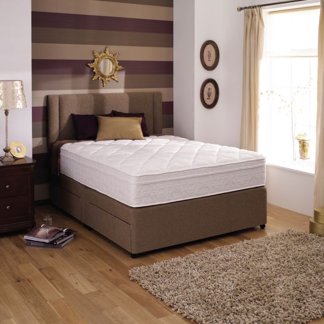 King Koil Spinal Care Comfort Single 90cm Platform Top Divan Set Mocha Mattress Sets Meubles King Koil Spinal Care Comfort Single, King Koil Adjustable Bed Base