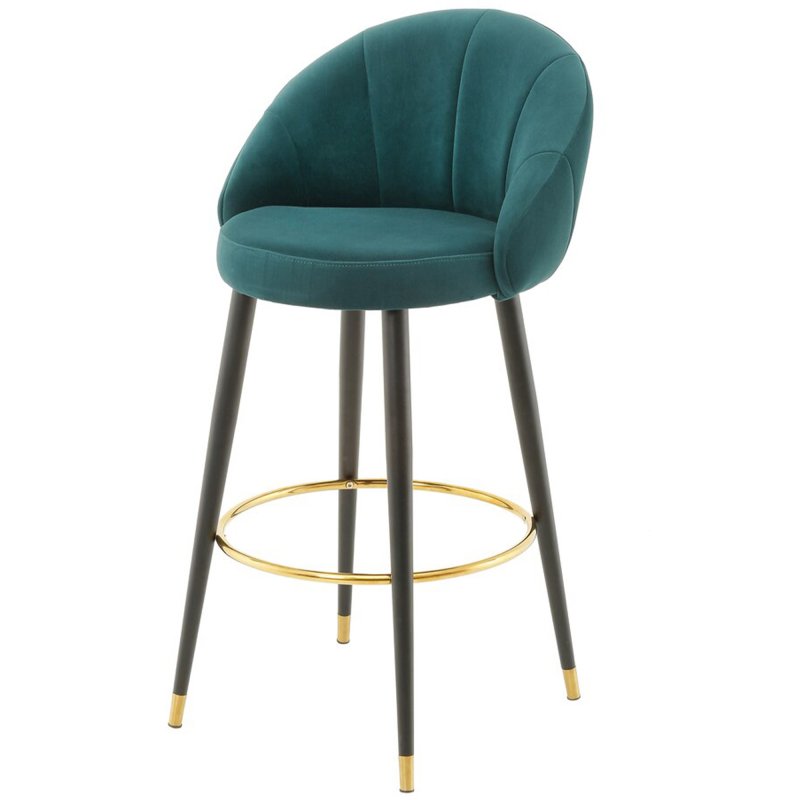 Mindy Brownes Ashley High Bar Stool Fabric Teal