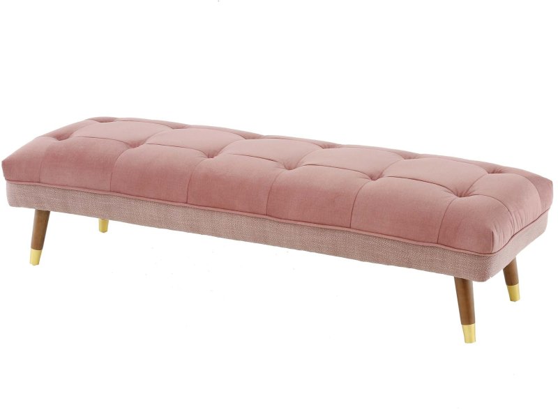 Mindy Brownes Victoria Long Bench Fabric Pink