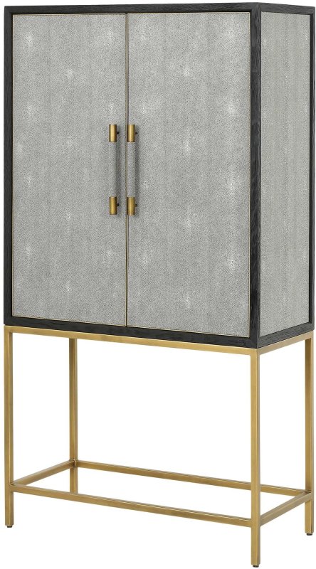 Mindy Brownes Hamilton 2 Door Drinks Cabinet Shagreen