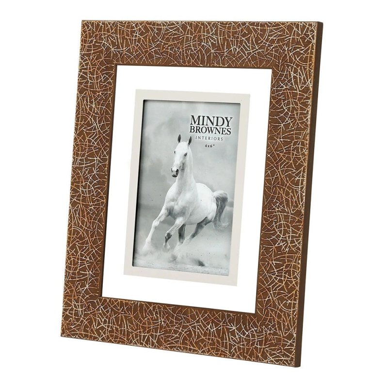 Mindy Brownes Ella Photo Frame (4" x 6") Amber & Silver