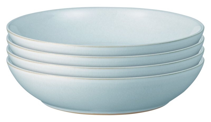 Denby Intro 4 Piece Set of Pasta Bowls Pale Blue