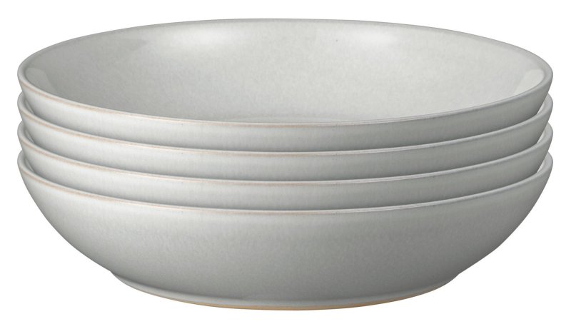 Denby Intro 4 Piece Set of Pasta Bowls Soft Grey