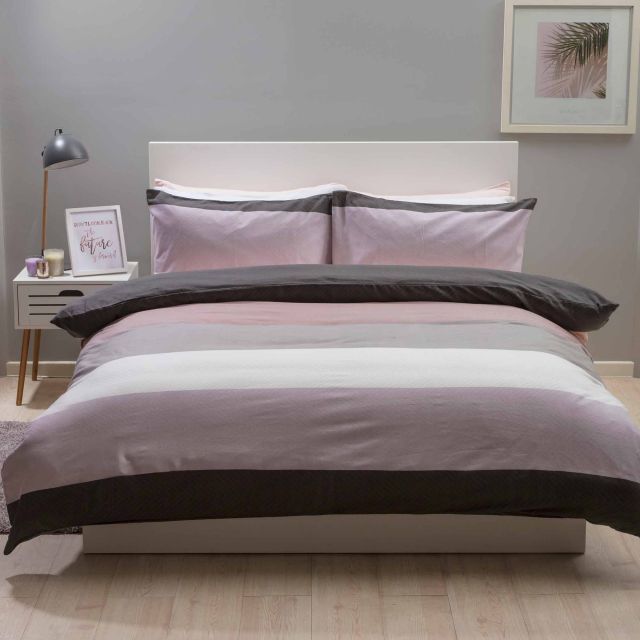 Belledorm Whistler Single Duvet Cover Set Mulberry Duvet Covers