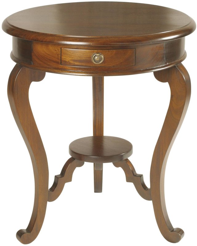 Solar Mahogany Circular Side/ Lamp Table