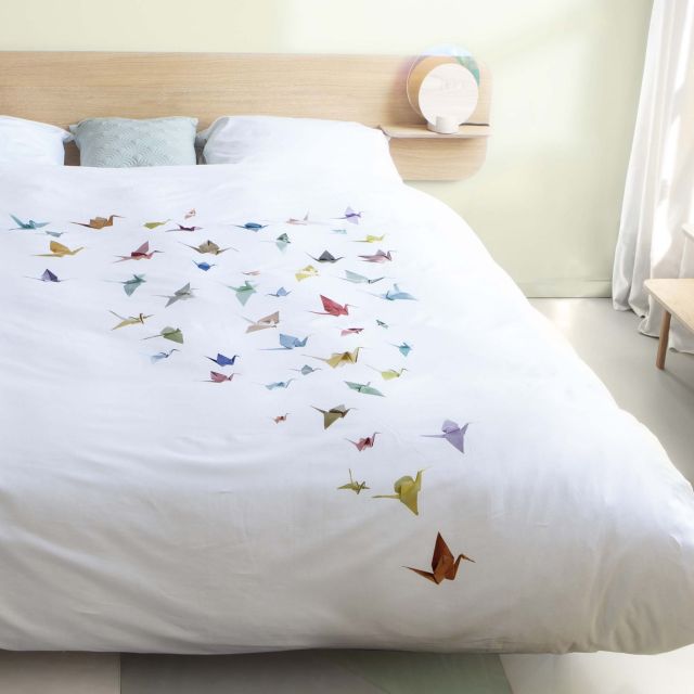 Snurk Crane Birds Double Duvet Cover Set Duvet Covers Meubles