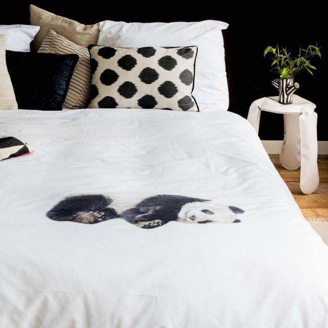 Snurk Lazy Panda Double Duvet Cover Set Duvet Covers Meubles