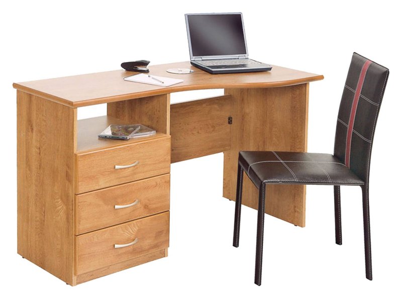 Sorbonne Warm Oak Shaped Office Desk