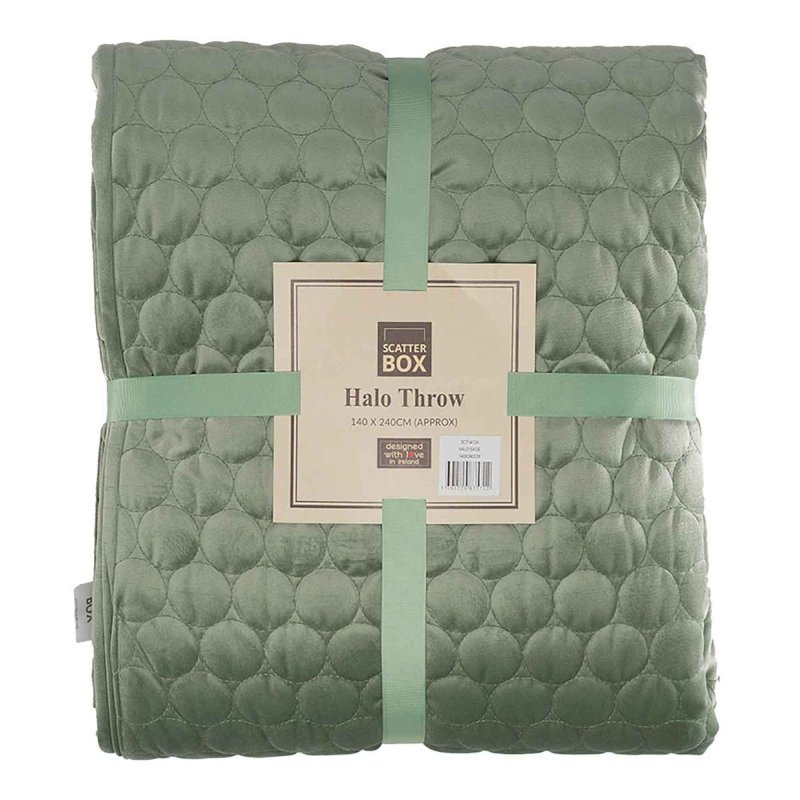 Scatter Box Halo Throw 140cm x 240cm Sage 