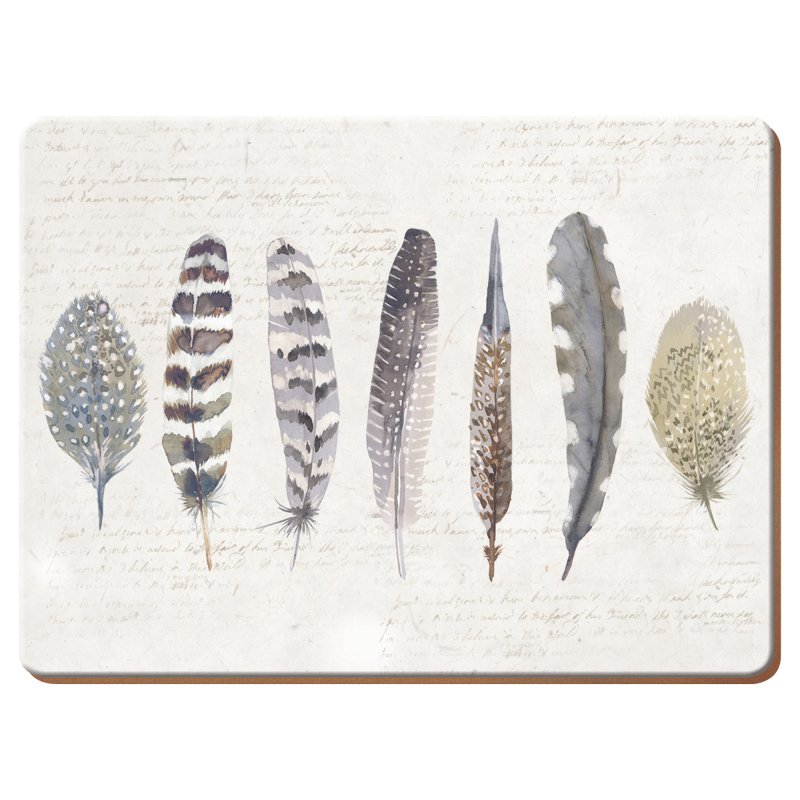 Creative Tops Feathers Placemats (Set of 6)