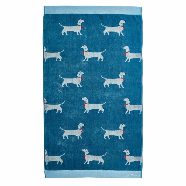 Joules Sausage Dog Bath Towel Blue Bath Towels Meubles