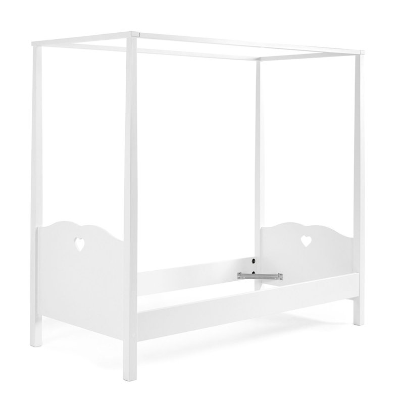Vipack Amori Single (90cm) 4 Poster Bedstead White