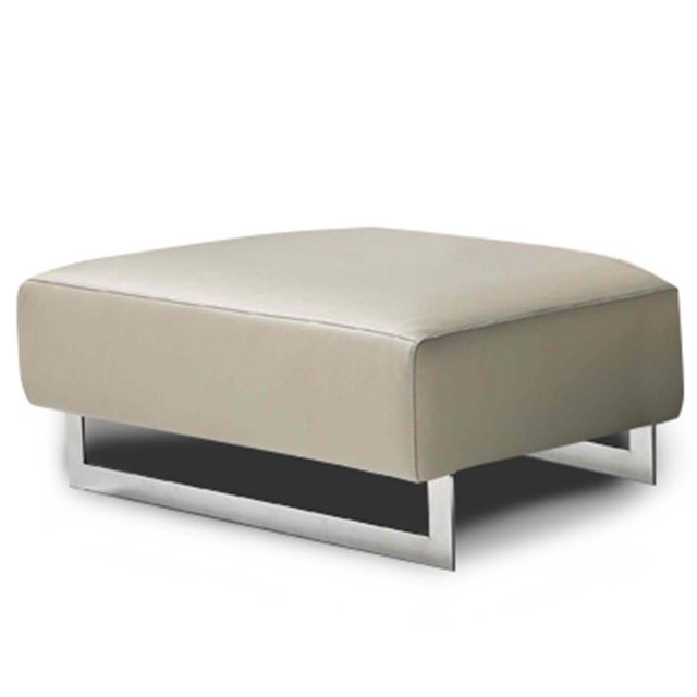 Malika Small Rectangular Footstool Leather Category B