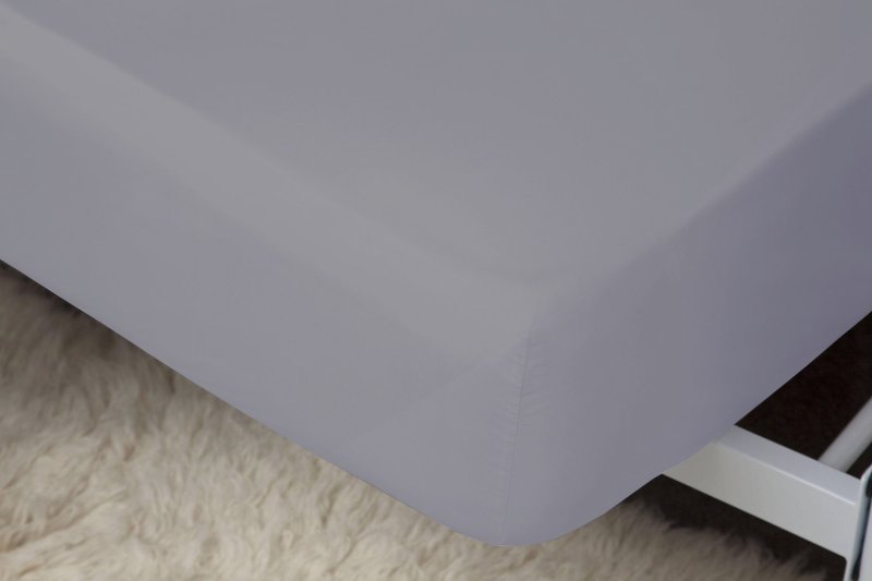 400 Thread Count Egyptian Cotton Single Fitted Sheet (12") Platinum
